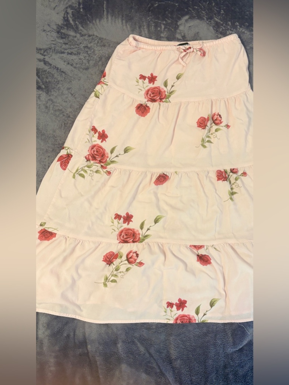 Streetwear Society Pink Floral Tiered Maxi Skirt
